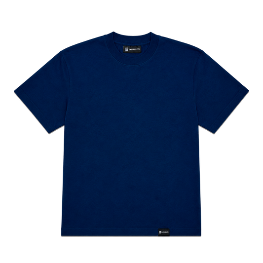 Playera Semi Oversize Marino – Essential Blank