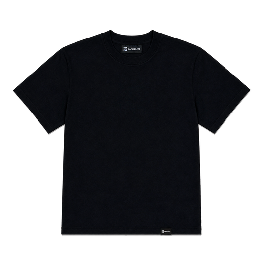 Playera Semi Oversize Negra – Essential Blank
