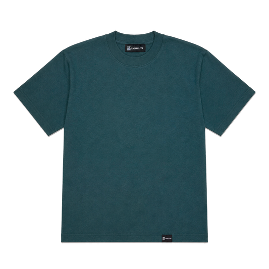 Playera Semi Oversize Verde Oscuro – Essential Blank